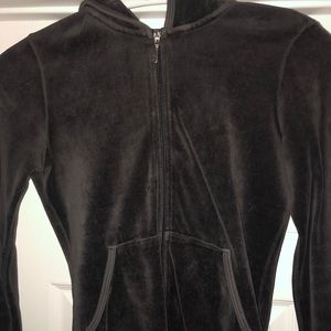 Juicy Couture velour hooded zip-up